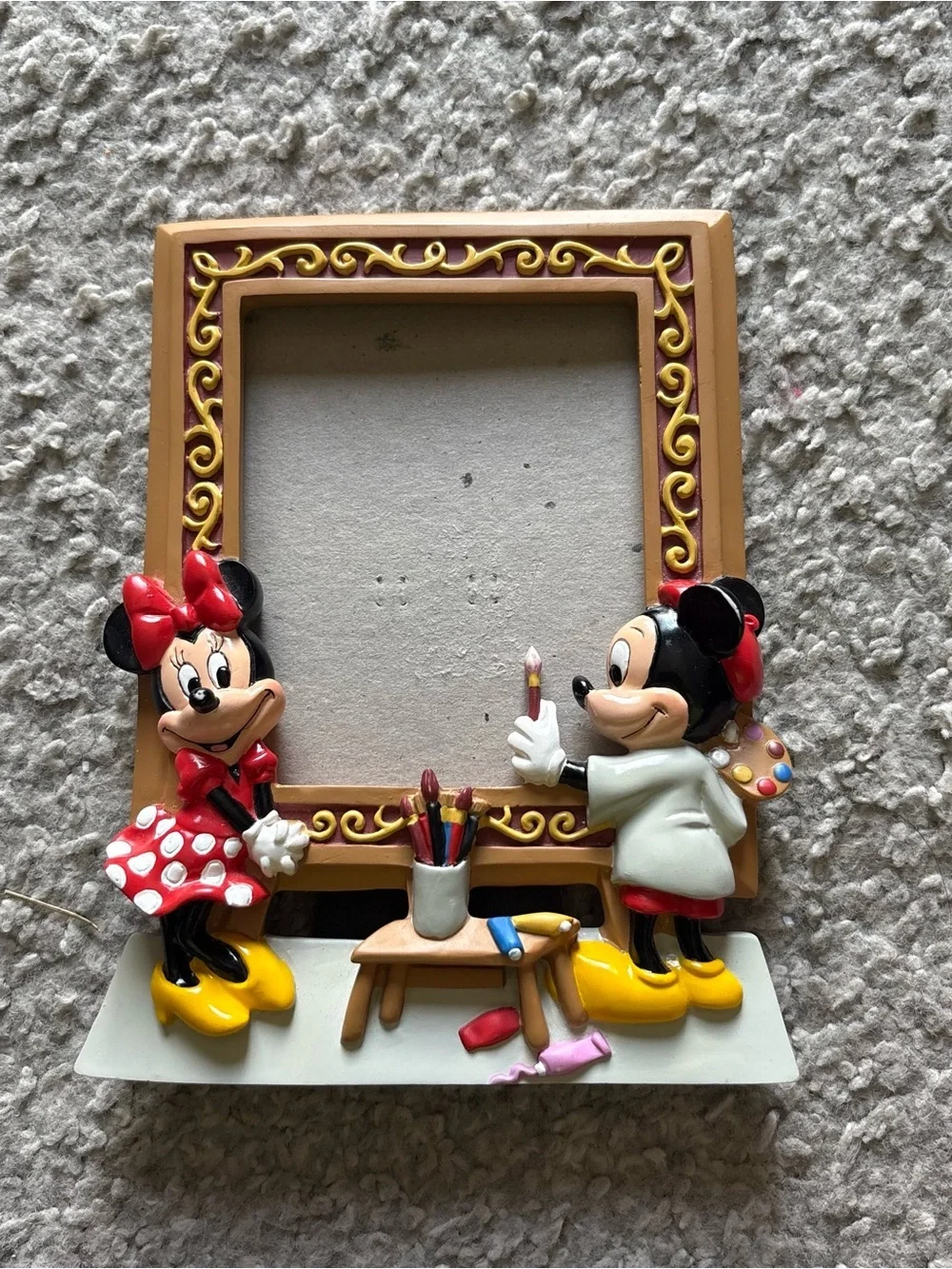Disney Minnie & Mickey Artist Picture Frame Vintage Painting Parks World Land